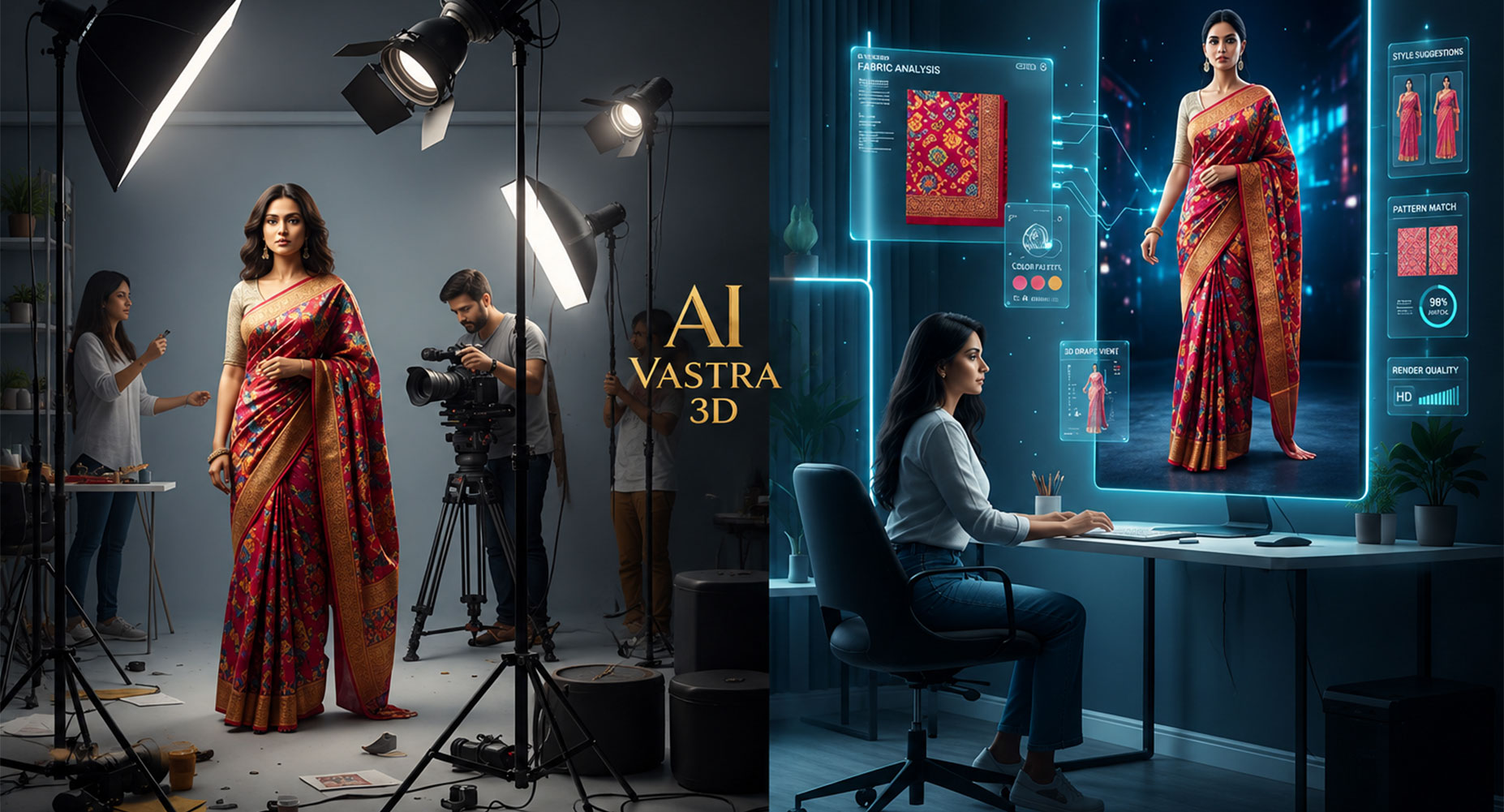 AI Vastra 3D: Catalogue Model Visuals Without Photoshoots