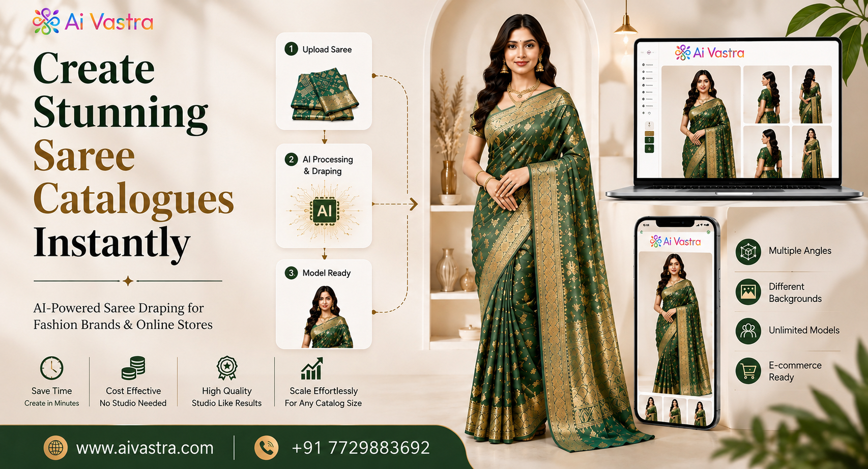 Saree Trial Online AI: How Fashion Brands Are Showing Sarees on Models Without a Single Fitting