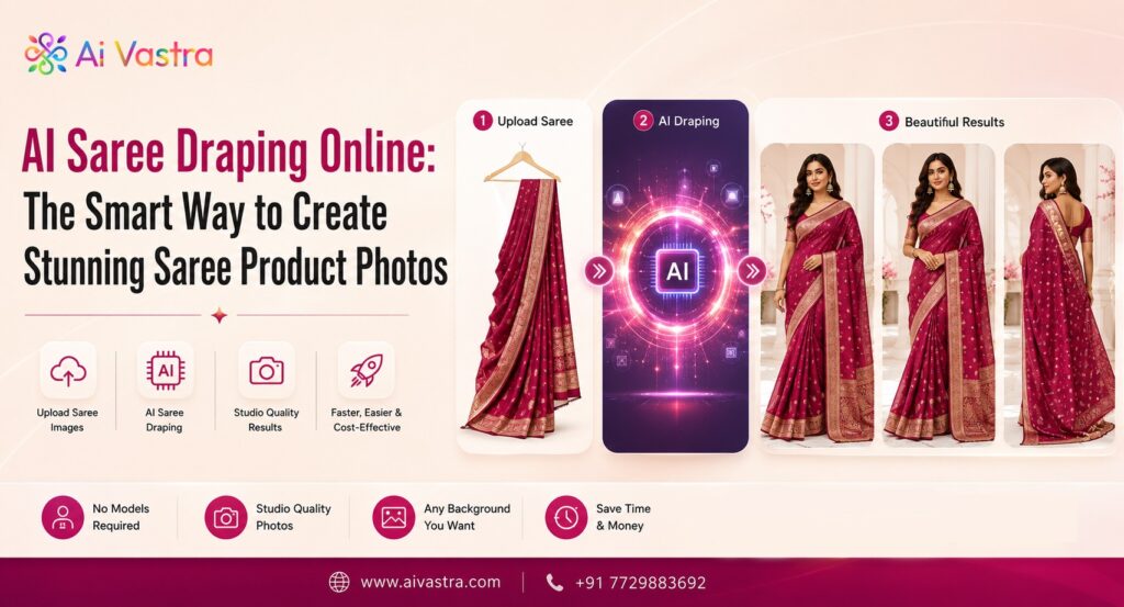 AI Saree Draping Online: How to Create Realistic Saree Catalogue Images Without a Studio or Model