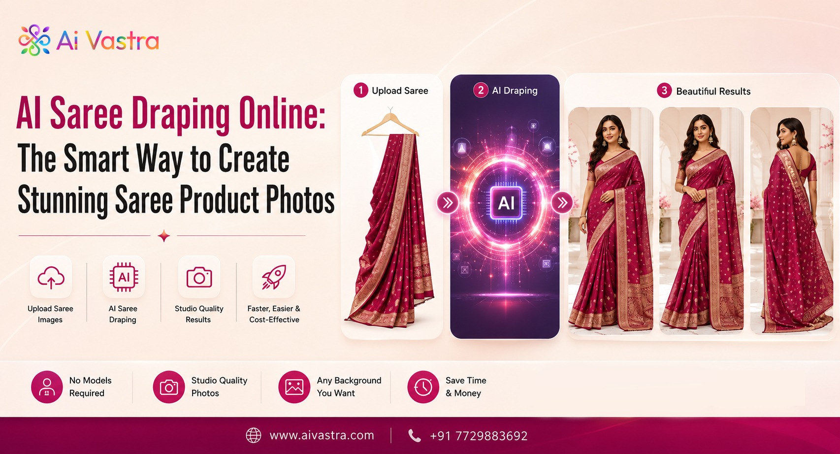 AI Saree Draping Online: How to Create Realistic Saree Catalogue Images Without a Studio or Model