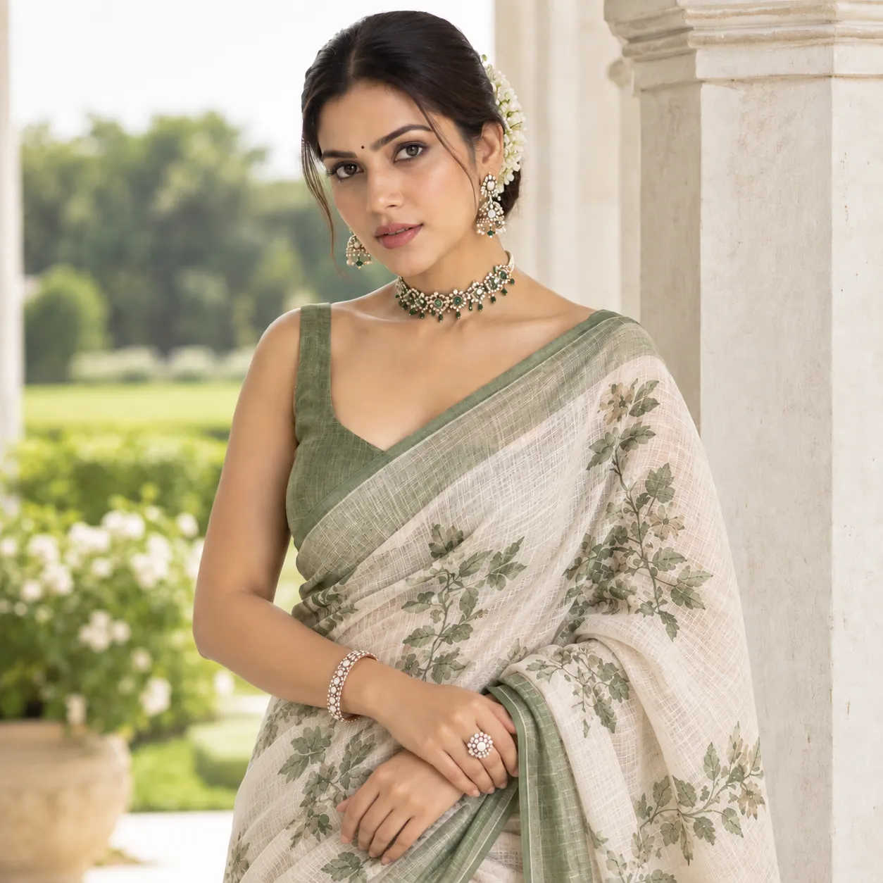 Linen Saree
