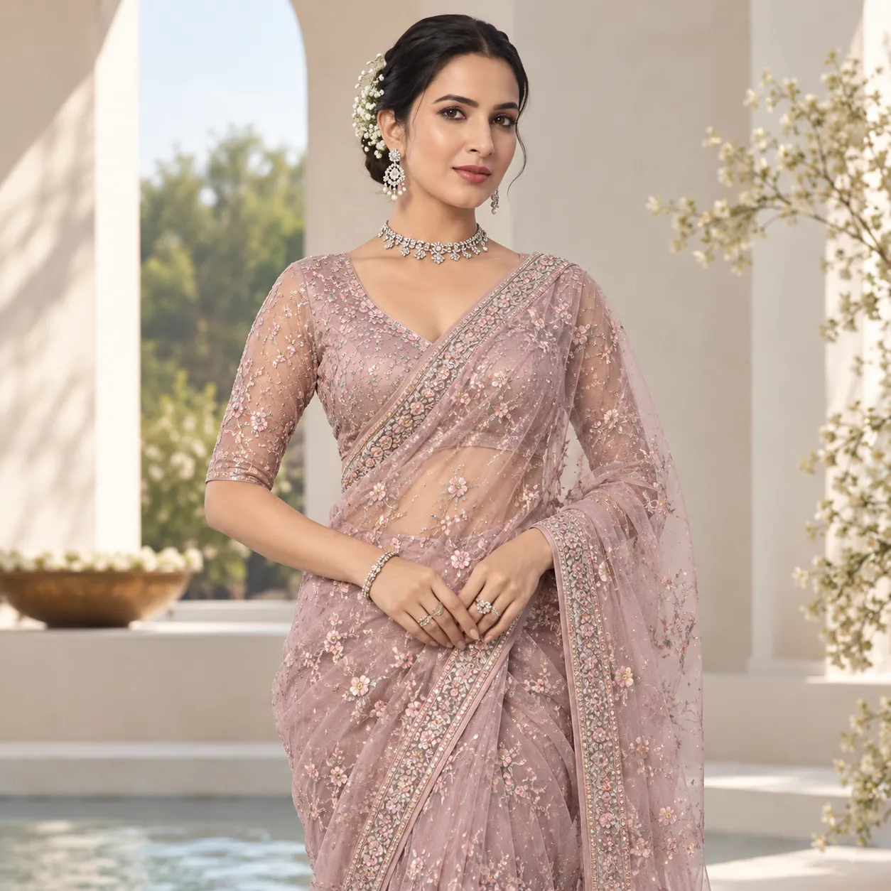 Net Saree