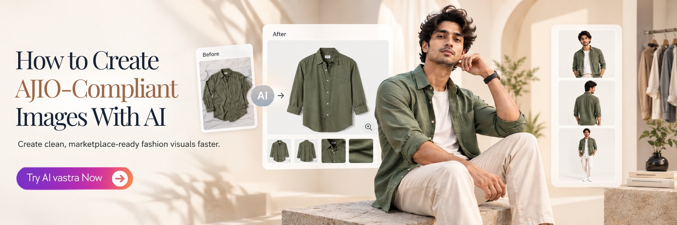 AI Catalogue Images for AJIO Fashion Sellers India
