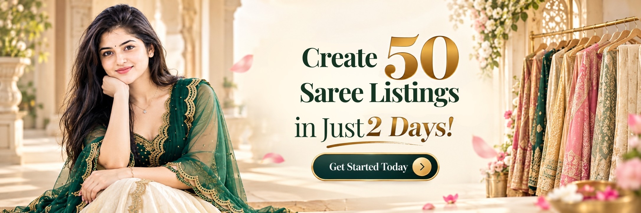 create 50 Saree Listings for Diwali 